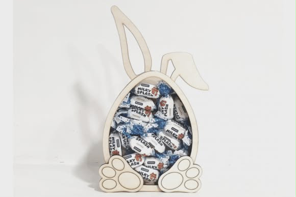 Laser cut easter egg boxes