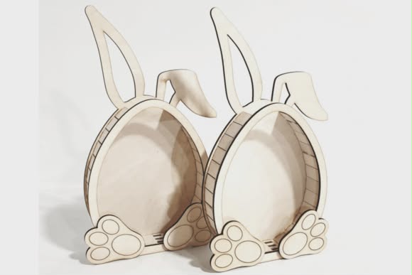 Laser cut easter egg boxes