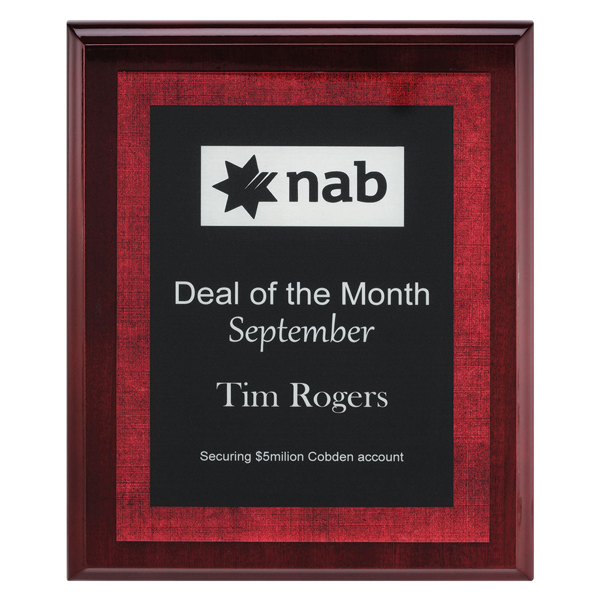 Vivid Red Plaque