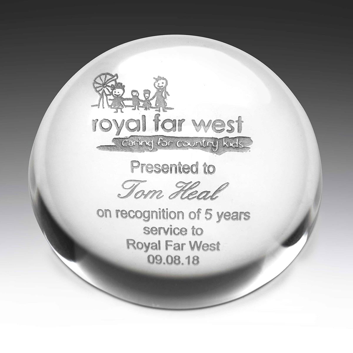 Forever Crystal Paperweight