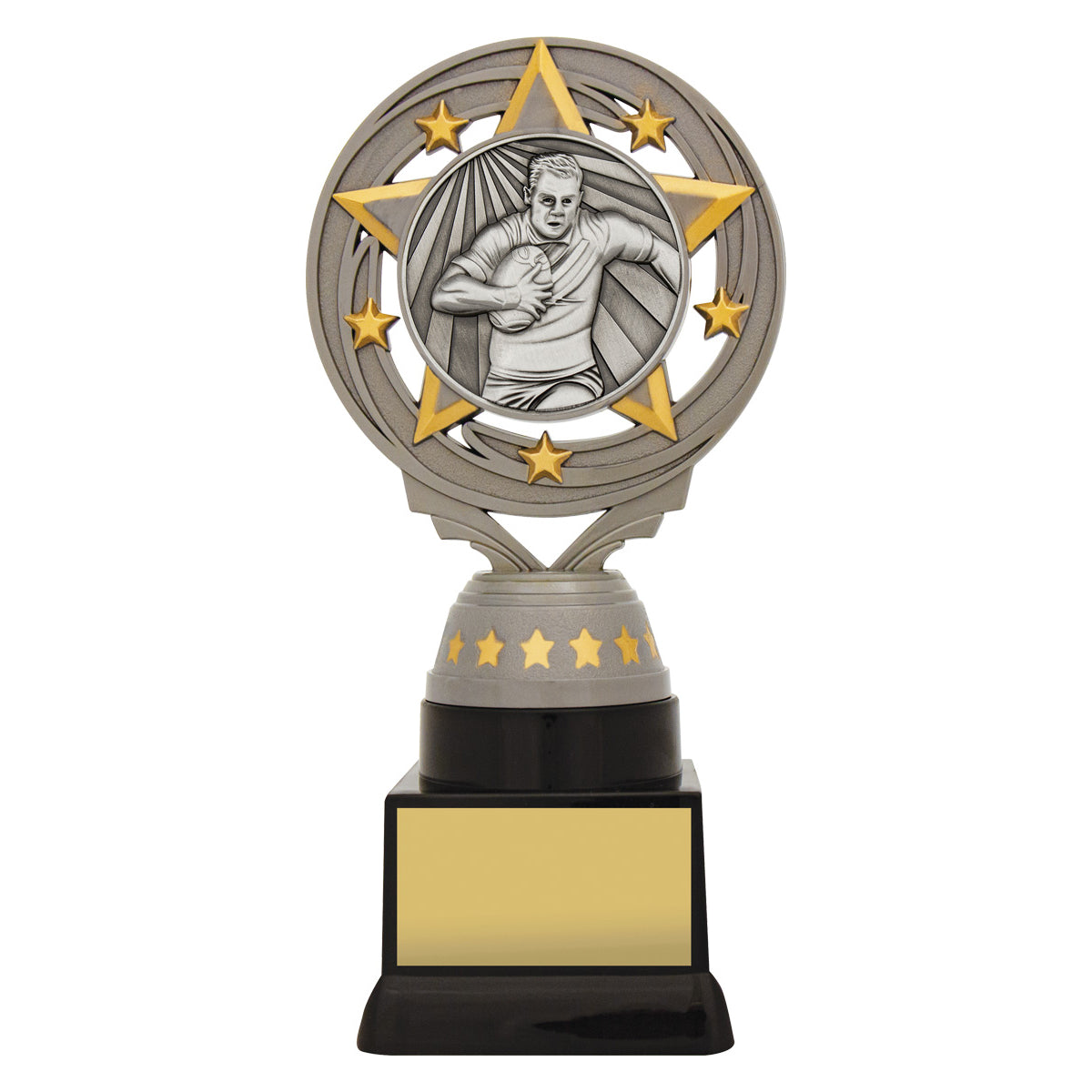 Silver Male Rugby Torch