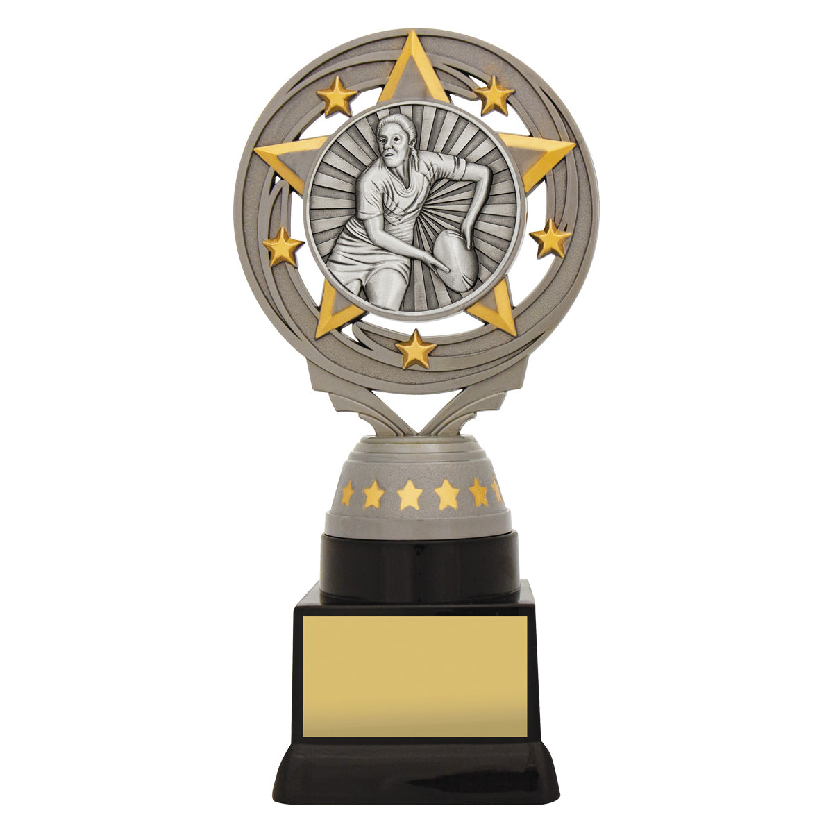 Silver Female Rugby Torch