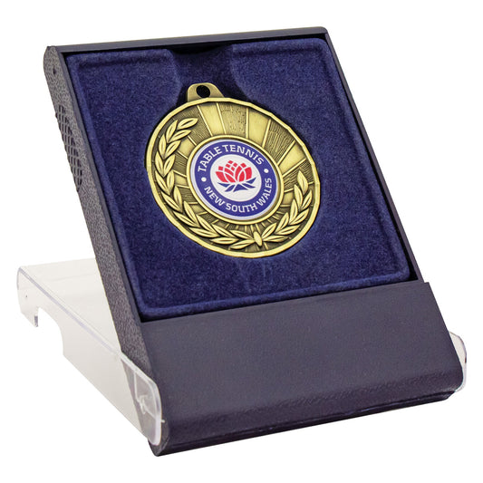 Crown Medal Box Blue