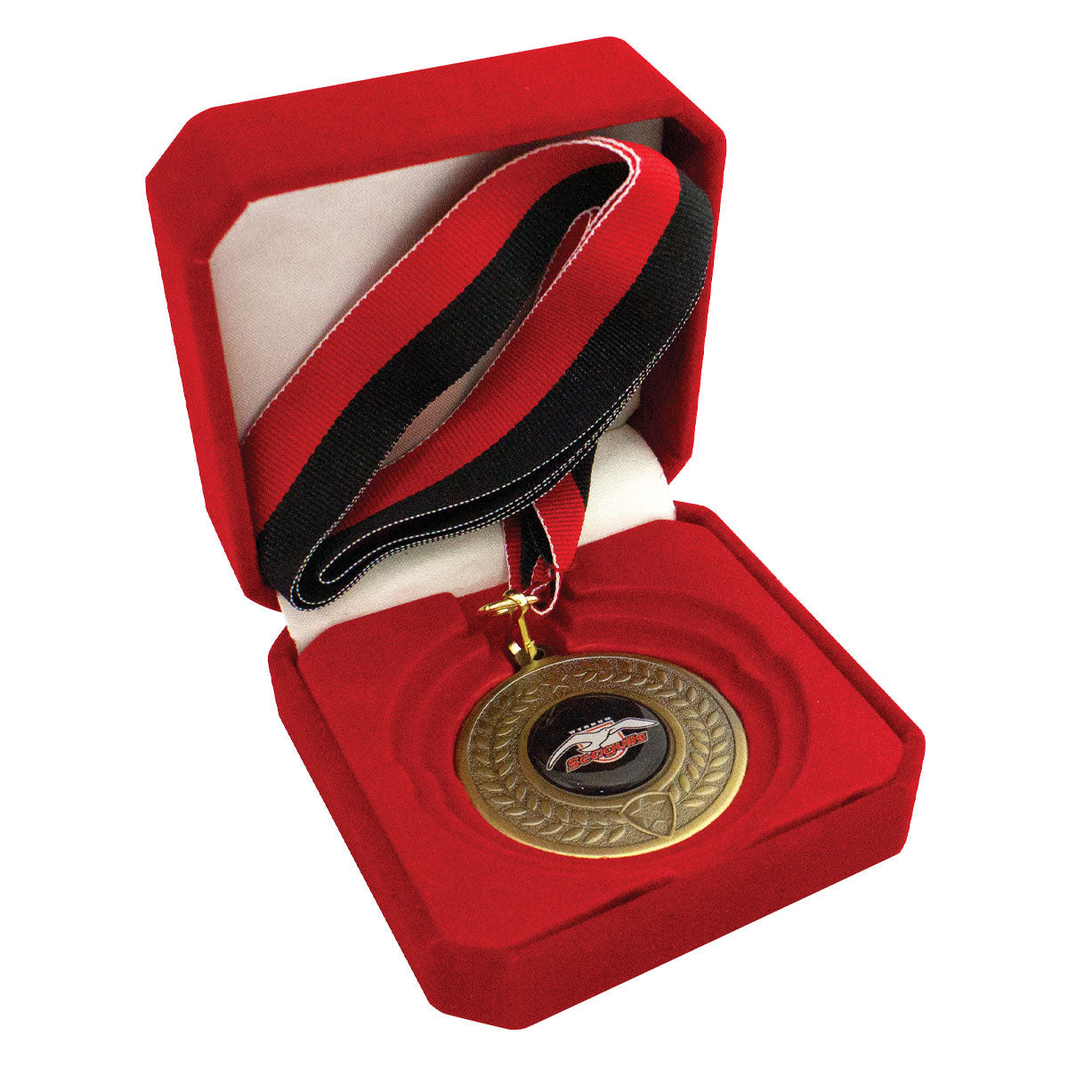 Crown Medal Box Red