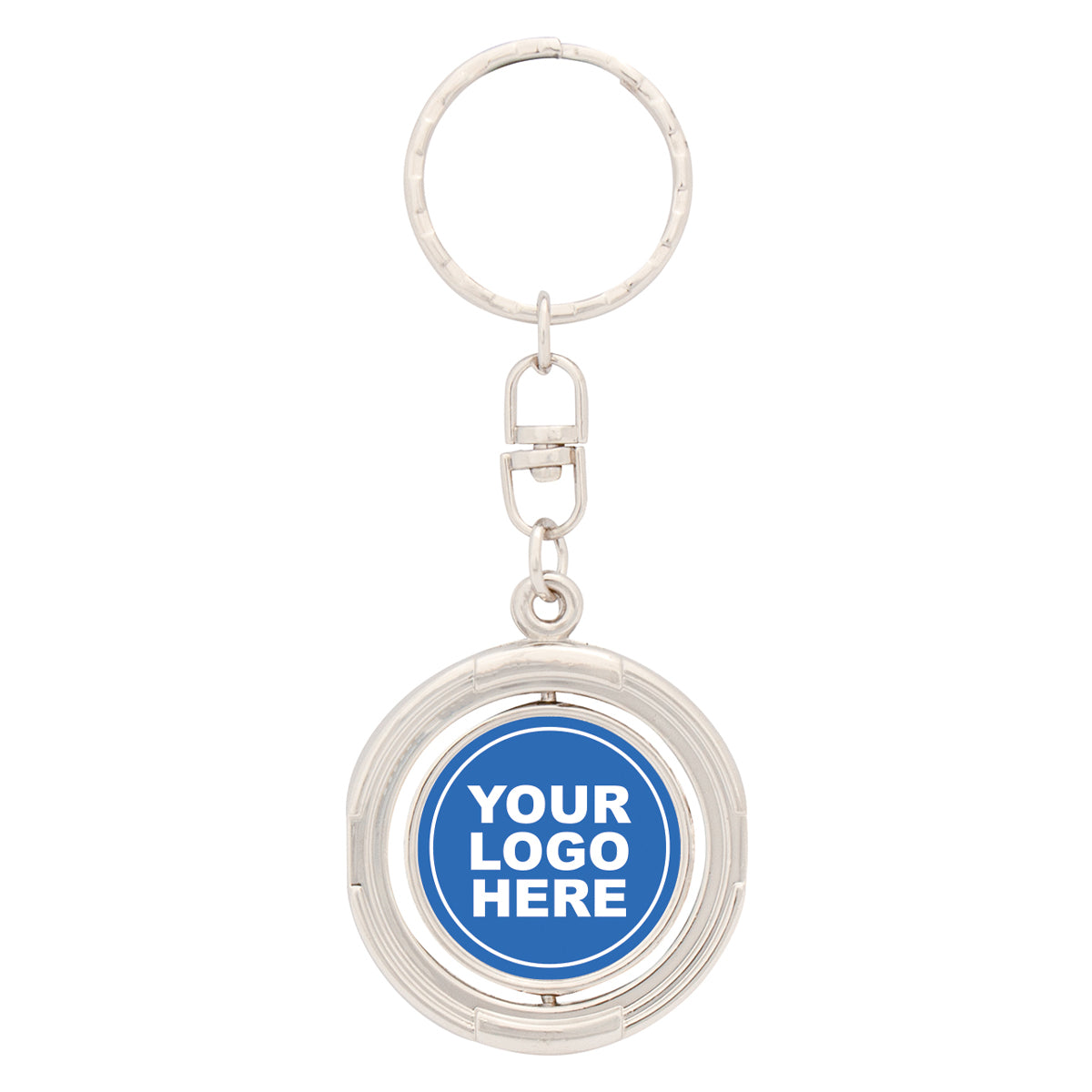 Spinning Silver Keychain