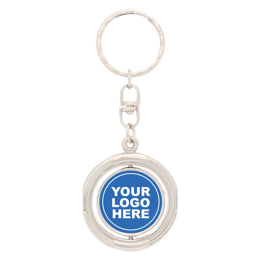 Spinning Silver Keychain