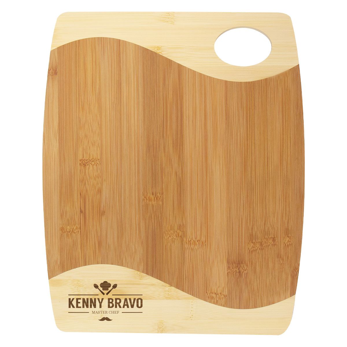 Bamboo Board Two Tone & Handle