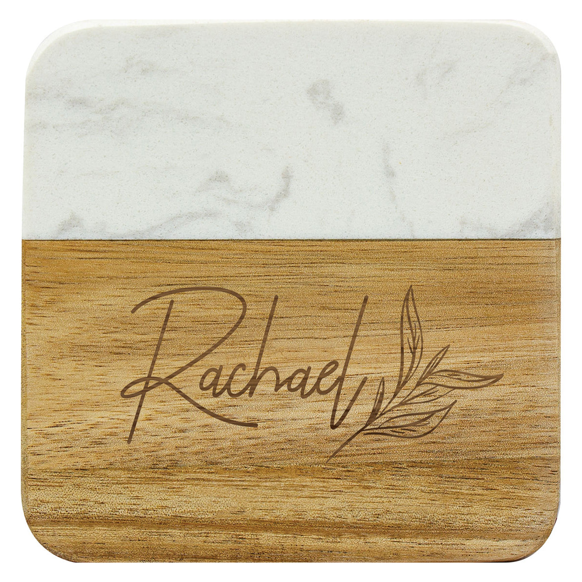 Acacia & Marble Coaster