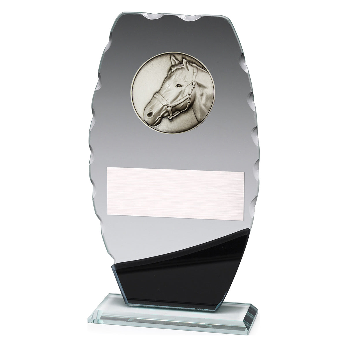 Clipped Oval Glass - Horse