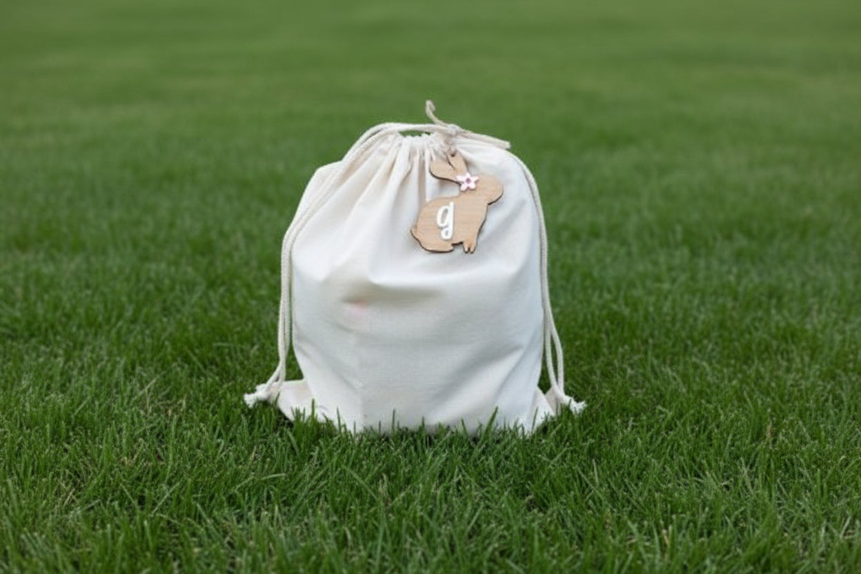 Bunny Letter Tag - Flower